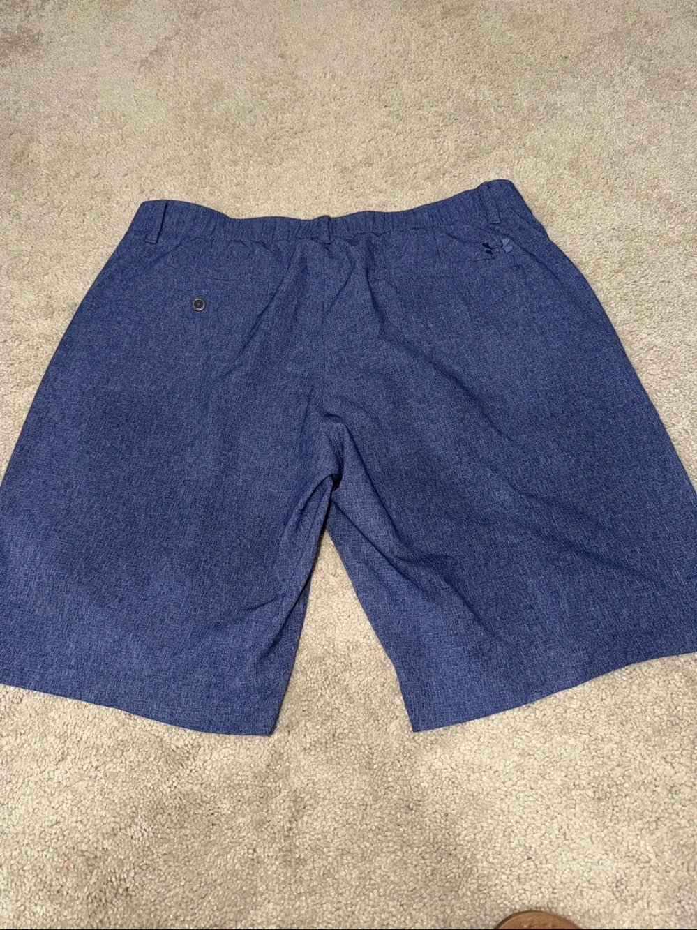 Under Armour Men's Navy Heather Flat-Front Golf Shorts